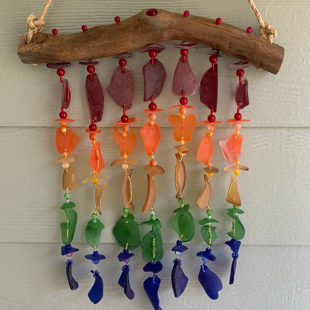 Rainbow 🌈 seaglass beach chime! 🌈😍